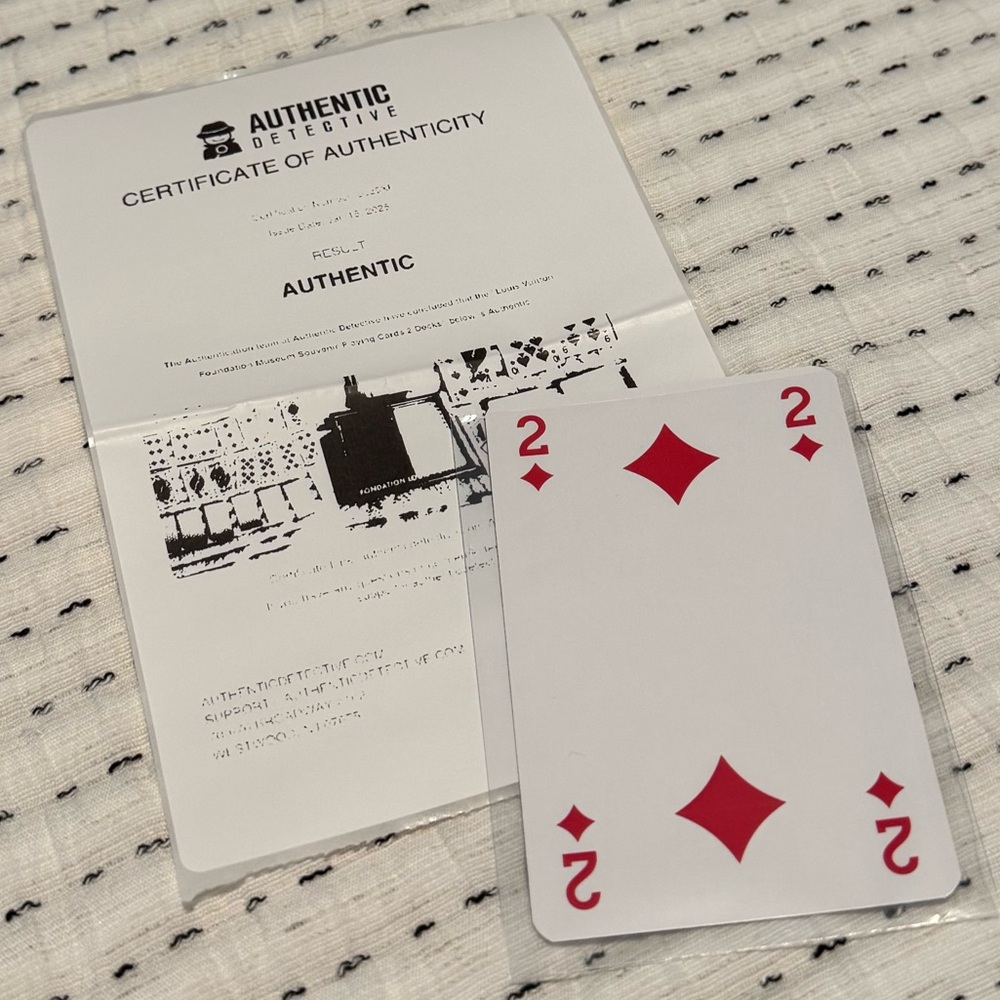 LOUIS VUITTON Playing Card BUNDLE with COA